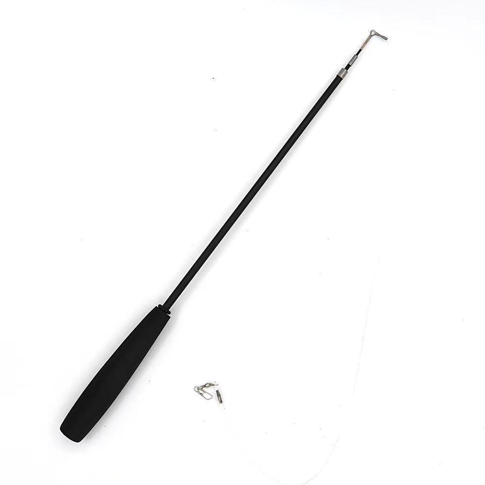 Retractable Cat Teaser Wand with Feather Head, 1.8m Long, Bite-Resistant Kitten Toy