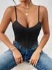 Casual ank Top V Neck Crop Tops Frauen Sommer Camis Einfarbig Leibchen Mode Rohr Weibliche Ärmellose Gestellte Weste Y2k