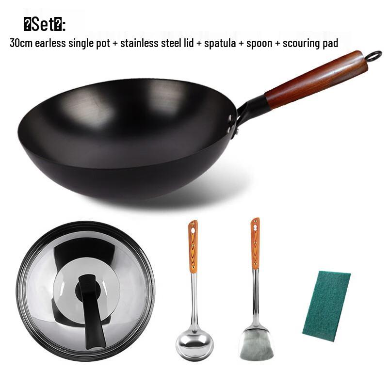 Hakka Forged Round Bottom Iron Wok