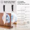 WXCOO Long Magnetic Knife Block Kitchen Holder Acacia Wooden Kitchen Counter Strong Enhanced Magnets Stands Storage Knife Holder
