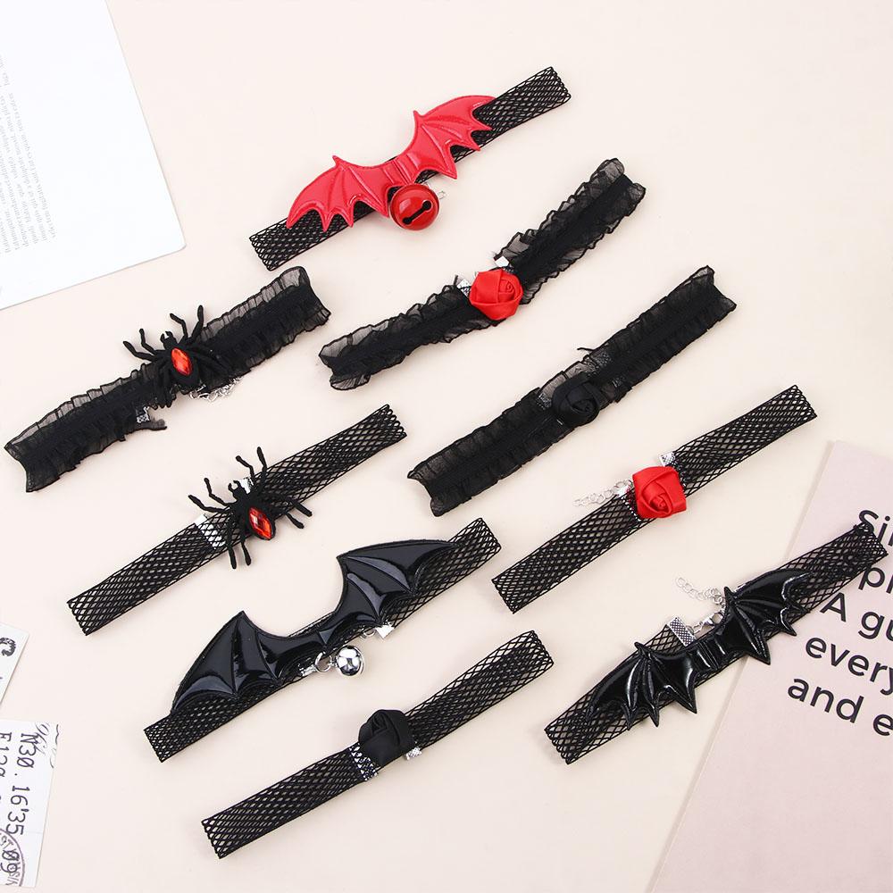 Punk Female Party Gifts Bat Women Choker Spider Gothic Choker Lace Choker Goth Necklace Neck Collar