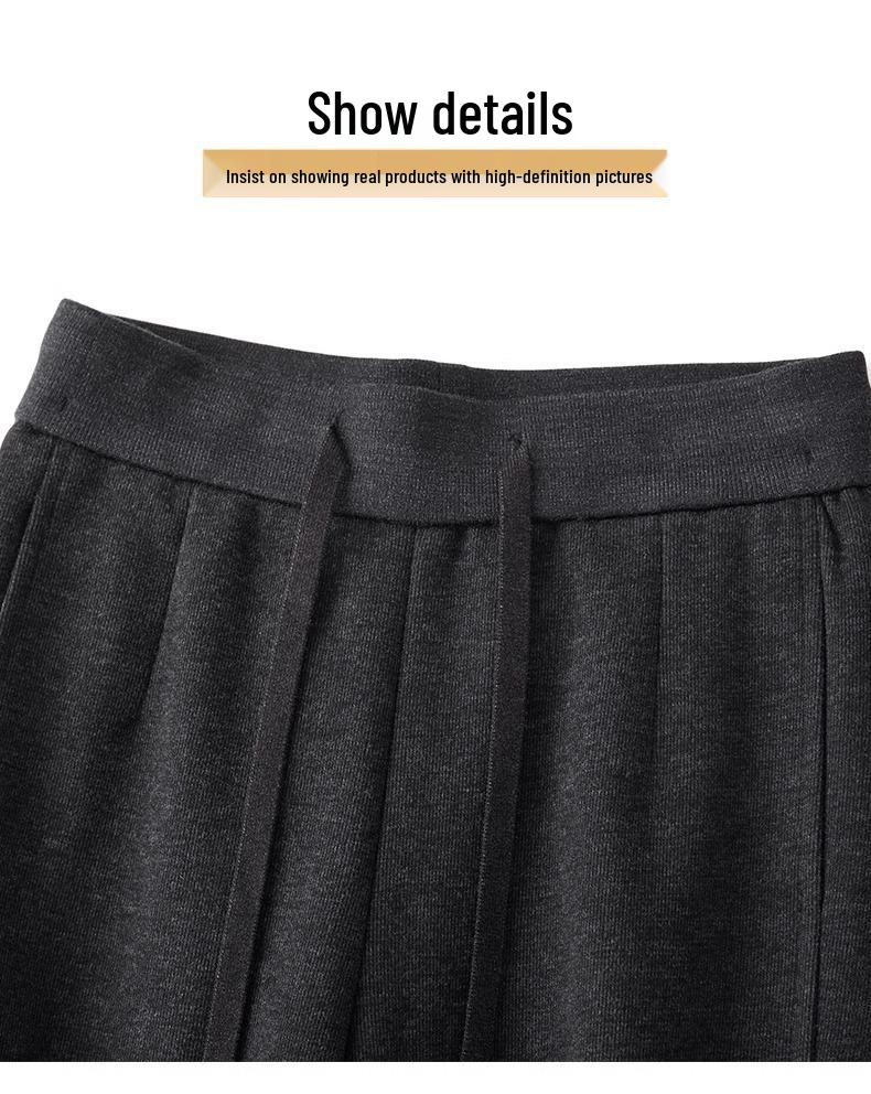 Ankola Women's Red Wool Wide-Leg Pants - New 2024 Autumn/Winter Collection