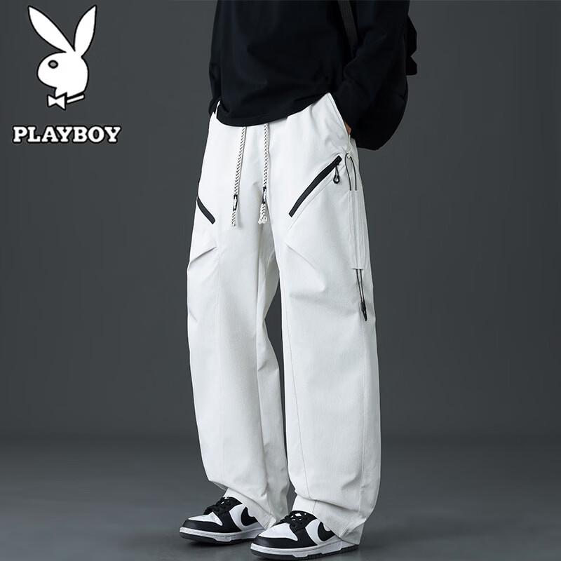PLAYBOY Men s Loose Fit Wide Leg Casual Trousers 4XL