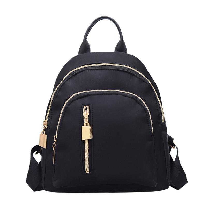

Stylish Women s Urban Chic Nylon Backpack Black Waterproof Lightweight Design