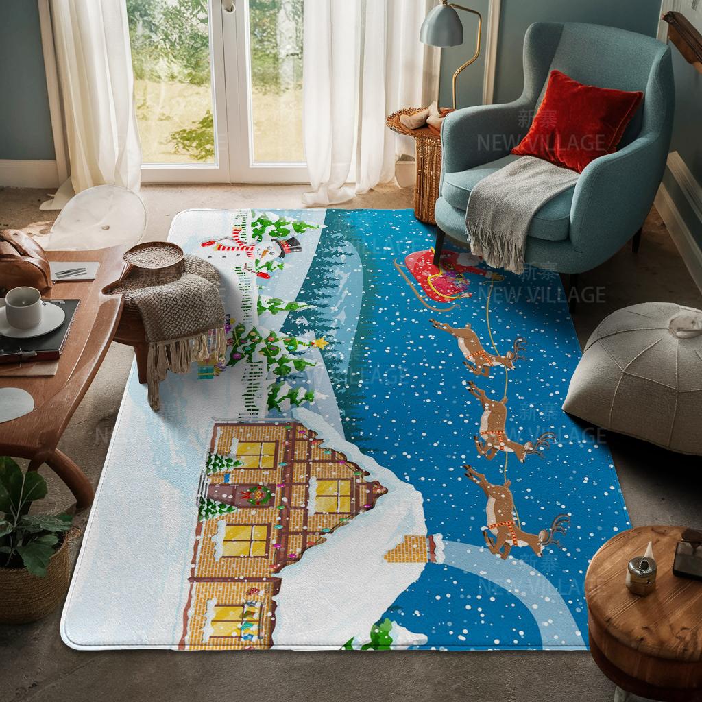 Koberec ke vchodu do domu Rohožka ke dveřím do domu Obývací pokoj Vana Koupelna Protiskluzové koberce s absorpcí vody vana Veselé Vánoce zima