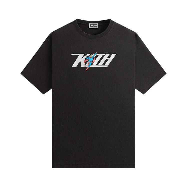 Kith X Superman Flight Vintage Tee Black Unisex Tops KHM033775-001