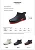 Men's Waterproof Non-slip Ankle Rain Boots with Cotton-padding, Solid Color for Kitchen & Car Wash Use