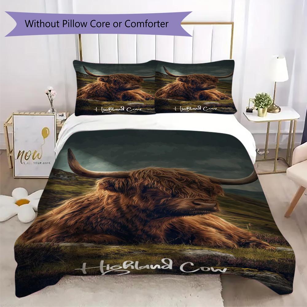 Forest Lodge Wildlife Scene Home Decoration Soft Printed Sofa Cover Blanket Bedding Down Pillowcase Duvet Cover Without Core A7