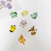 8style Kawaii Cartoon Pokemon Pikachu Keychain Charmander Metal Charms for Women Earrings DIY Jewelry Pendant Necklace Bracelet