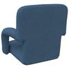 Adjustable Floor Chair with Armrests 5 Position Reclining Backrest Fabric