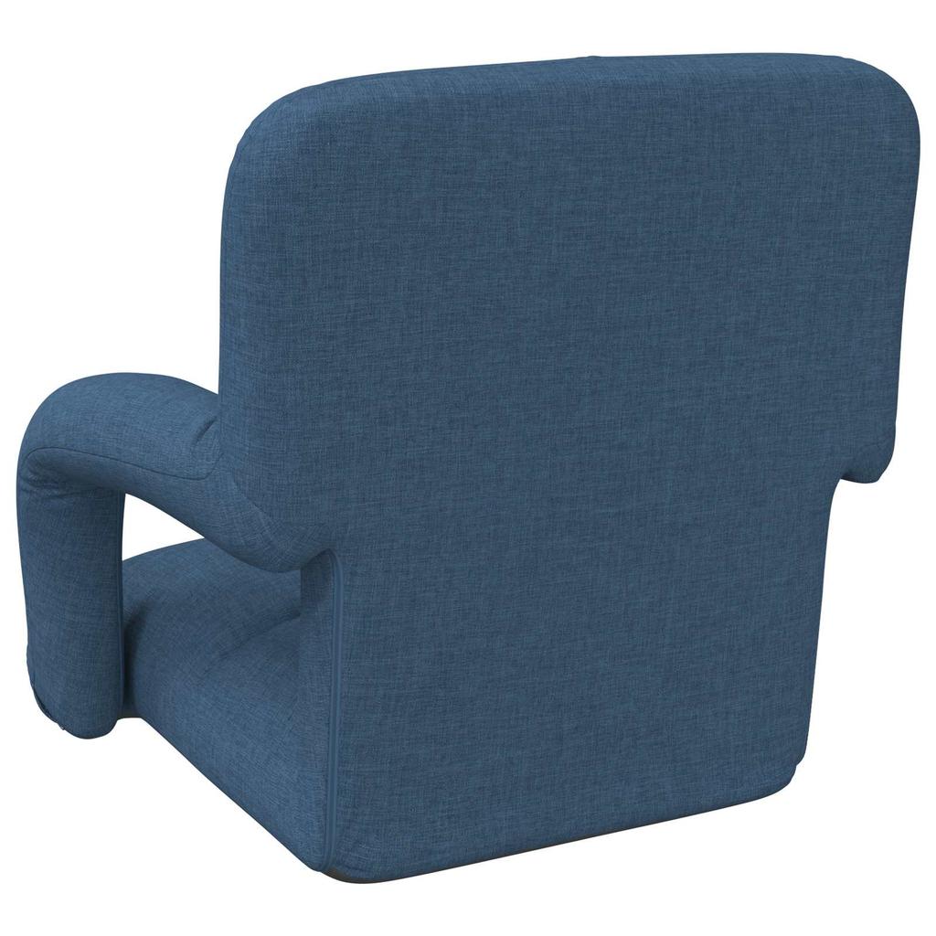 Adjustable Floor Chair with Armrests 5 Position Reclining Backrest Fabric
