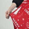 Red Christmas Chair Cover With Christmas Tree Pattern