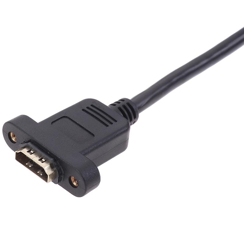1Pc Hdmi Extension Cable Male To Female Gold Plated With Screw Panel Mount Cable