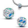 New Original 925 Silver Charms Butterfly Flower Heart Fish Beads Pendant Bracelets Necklaces Womens DIY Jewelry Gift