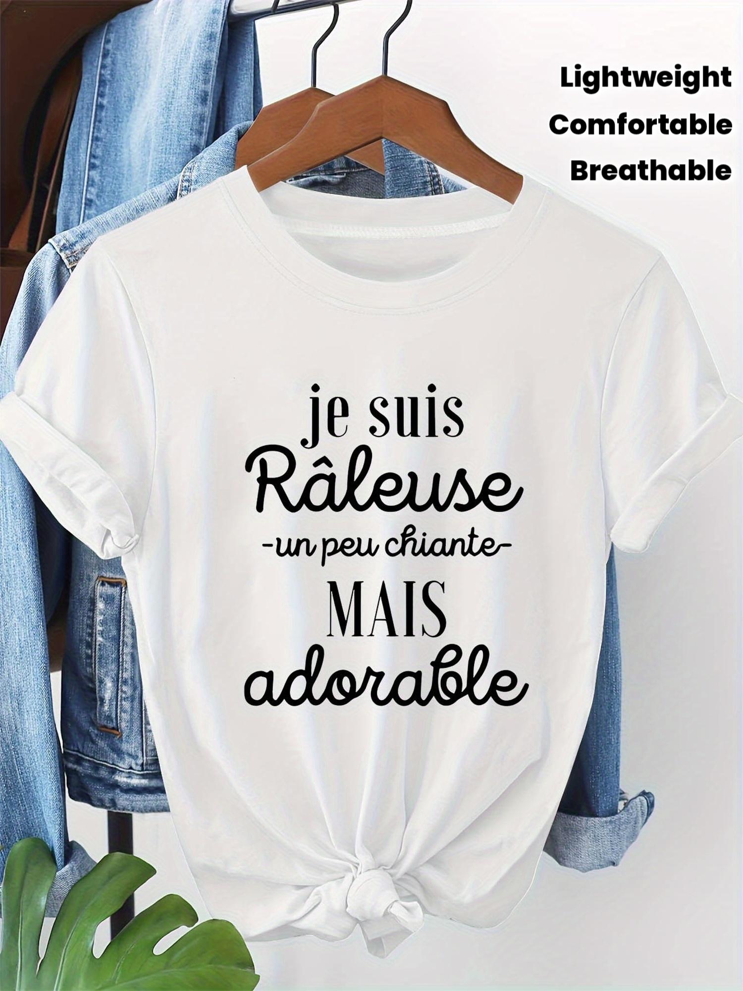 

European sizes Women S Funny French Quote T-Shirt 4XL