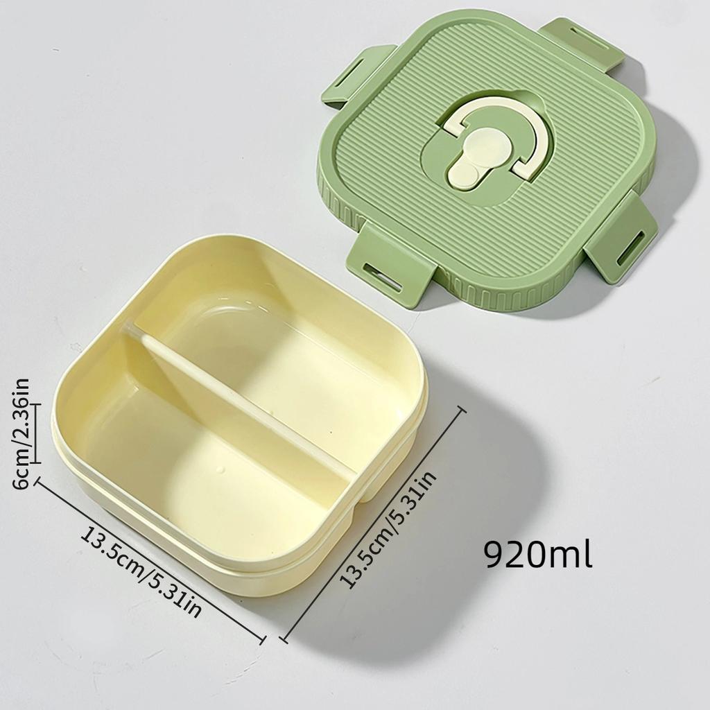 WORTHBUY Portable Plastic Lunch Box With Compartment Microwave Heatable Fruit Salad Lunch Container Student Leak-proof Bento Box