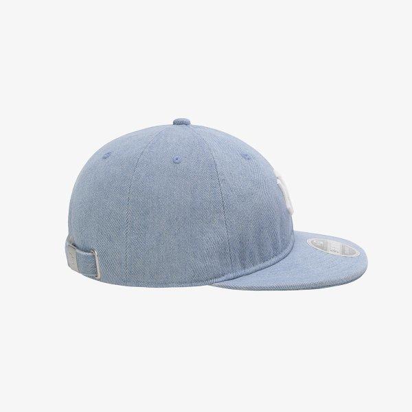 New Era New York Yankees Denim Basic Retro Krone Strapback Hellblau 15131622