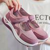 Women's Shoes New Velcro Casual Shoes TEU Hollow Mesh Walking Shoes Breathable and Comfortable Single Shoes
