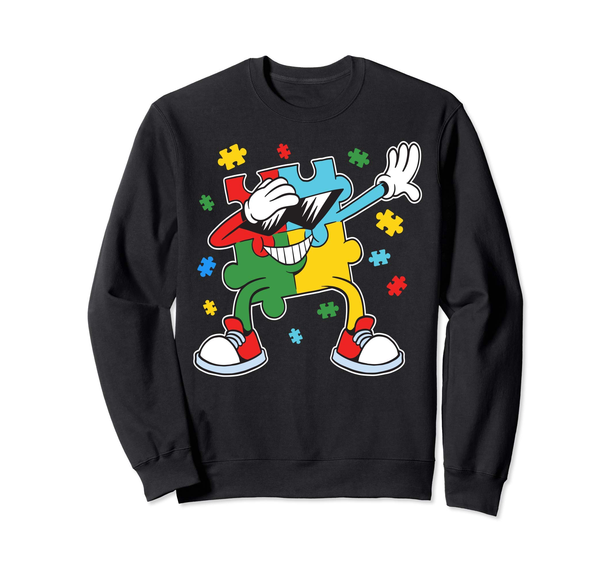 

Autism Awareness Puzzle Piece Dabbing Puzzle Piece Autism Kids Boys Sweatshirt