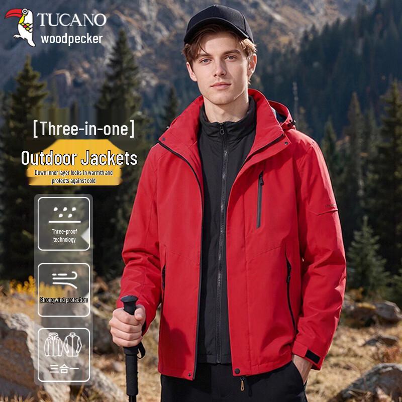 TUCANO Men's 3-in-1 Outdoor Windproof Jacket