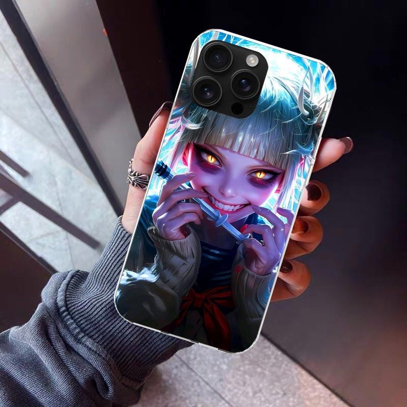 Himiko Toga My Hero Phone Case For iPhone 17 Air 11 13 Mini 14 15 Plus 16 12 Pro Max 16E SE 7 8 Pattern Soft TPU Back Cover  17