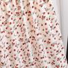 Mode Bloemenprint Chiffon Jurk voor Dames Zomer Herfst Casual Korte Mouw Elastische Taille A-lijn Midi Jurk