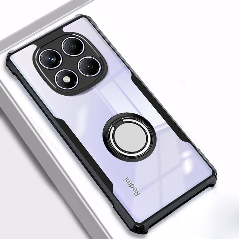 

Transparent Acrylic Shockproof Case For Redmi Note 14 Pro 5G 4G Magnetic Holder Ring Protect Fundas Redmy Note14 Pro+ Note14Pro RedmiNote14Pro 4G