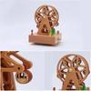 A25F-Wooden Dancer Music Box Musical Box Rotary Musical Box Home Decoration Birthday Gifts Valentine Gift