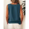Dames mouwloos knoophemd, zijkant, enkelzijdig gesloten, los vest, bohemien stijl, casual top