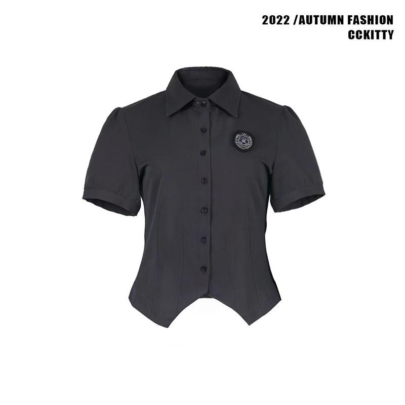 

Женский комплект юбки и пиджака в стиле преппи с облегающей талию юбкой и короткими рукавами L