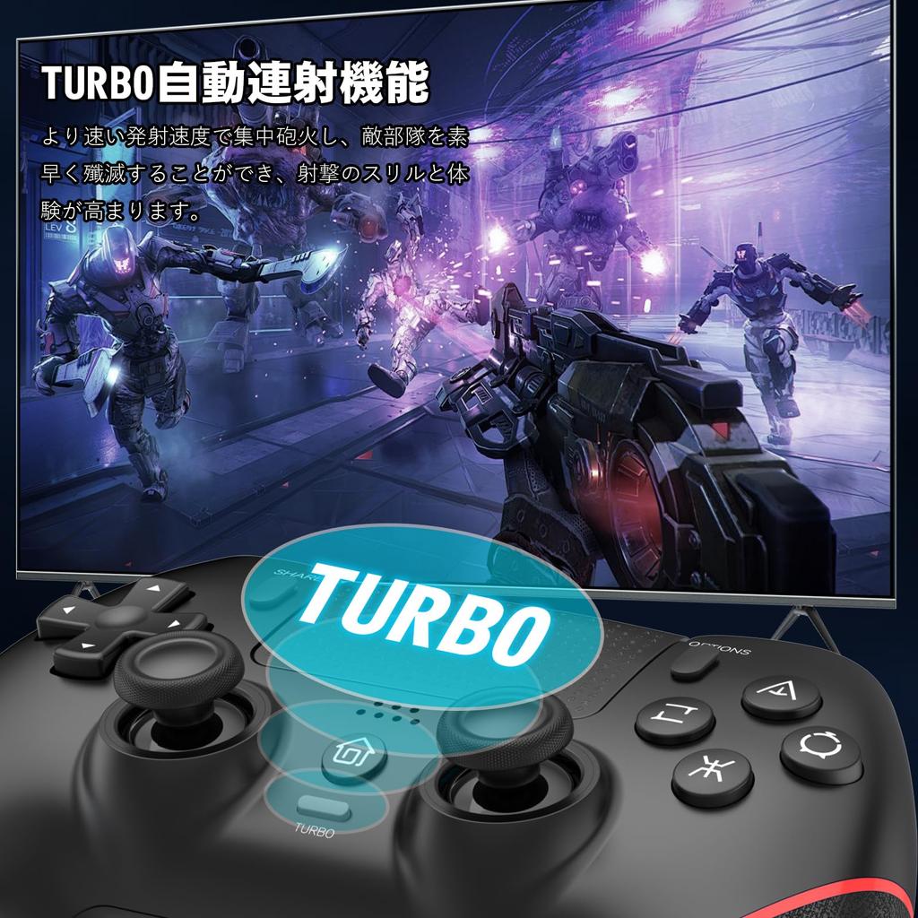 PS4-Controller Gold Onefun PS4-Controller Große Kapazität 1000 mAh Mit Zurück Tasten Makro Funktion Turbo Automatische Feuer Funktion Ausgestattet mit Gyro