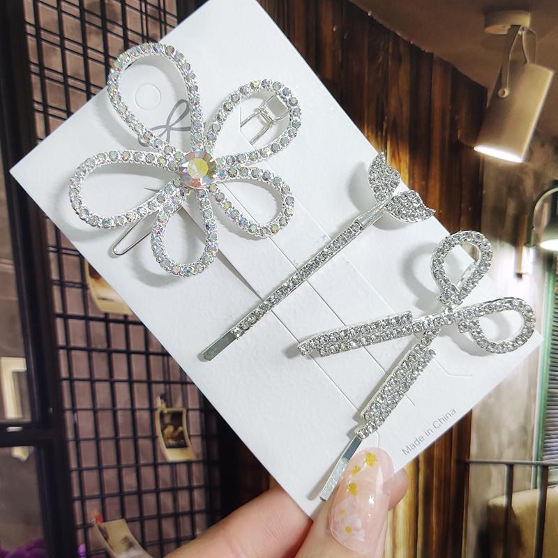 Kristall für Frauen Koreanische Neue Haarnadeln Mädchen Geometrische Perlen Haarspangen Mode Haarklammer Seitenclip Haaraccessoires