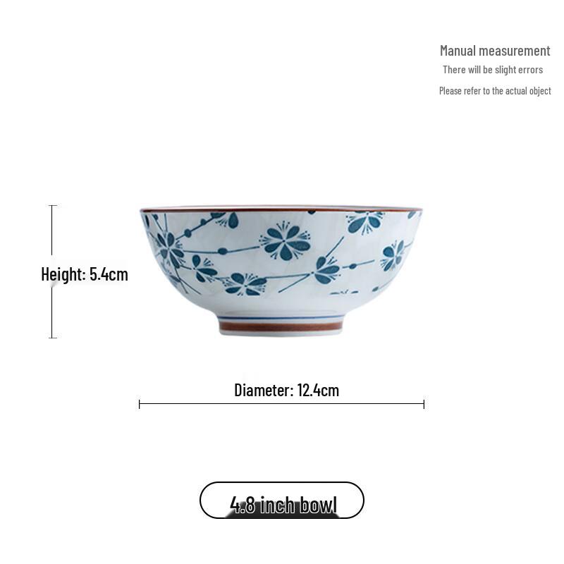 Japanese Style Underglaze Ceramic Bowls Set