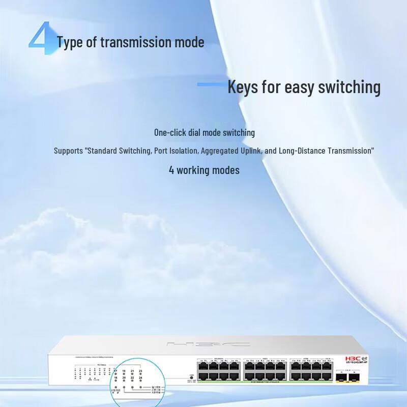 H3C US110-24G2MF-HP Cloud-Managed POE Switch