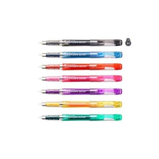 Platinum Preppy 03 Fountain Pen, 7-Color Set, Fine Nib...