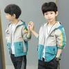 Hübscher Teenager Jungen Hoodies Mode Splicing Stil Mantel für Kinder Windjacke