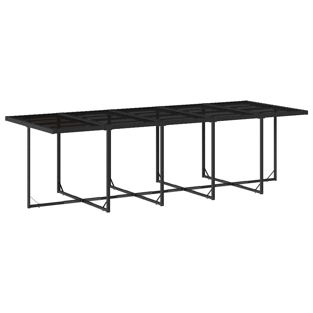 Vidaxl 11-Cz. Gartenmöbel-Set, Mit Kissen, Schwarzes PE-Rattan