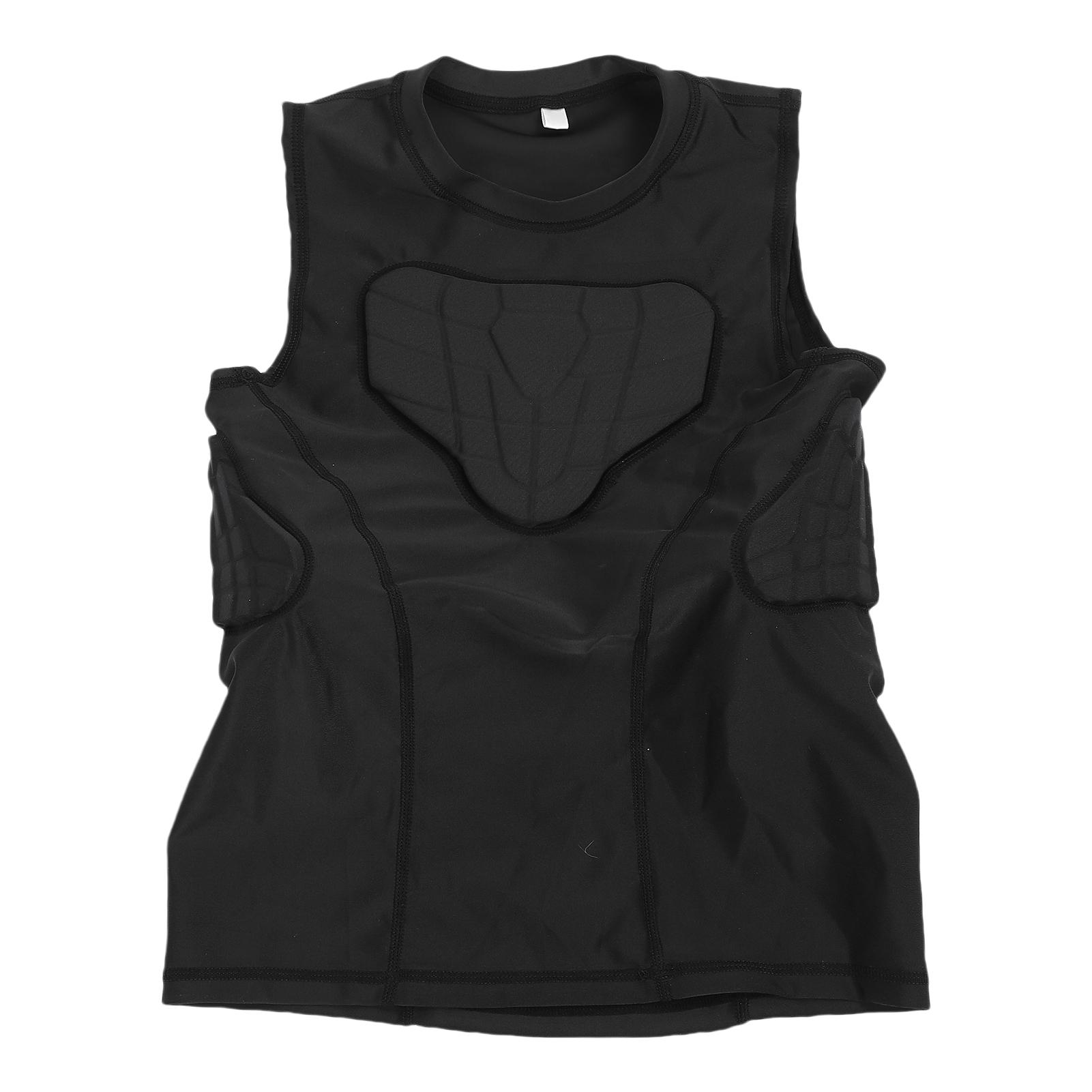 Beautyyy Youth Football Padded Vest Anti Collision Thickened Padded Kids Protective Shirt Chest Protector For Basketball Sports