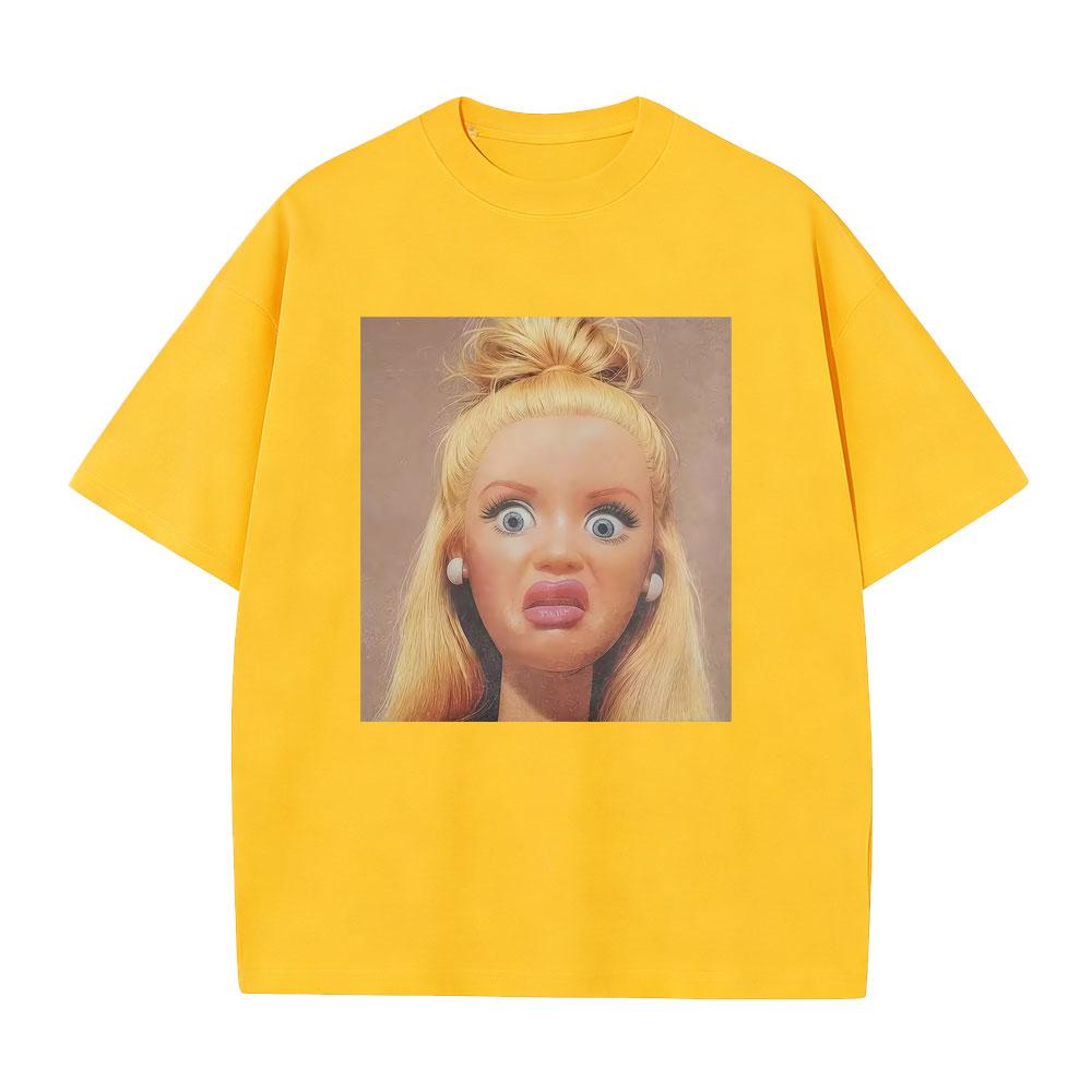 Hot Funny Disgusting Doll Meme Graphic Tshirt Unisexs Womens High Quality Cotton T Shirts Unisex Oversized Short Sleeve Tshirts
