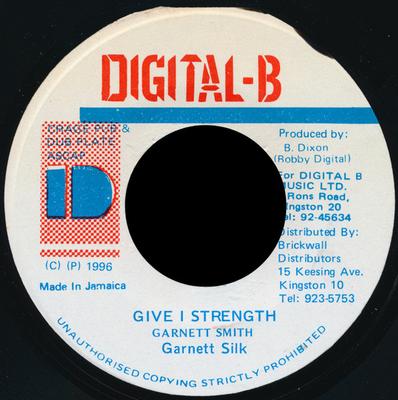 7inch Record GARNETT SILK - Give I Strength NONE Digital-B 1996 Jamaica Reggae, Ska & Dub Used