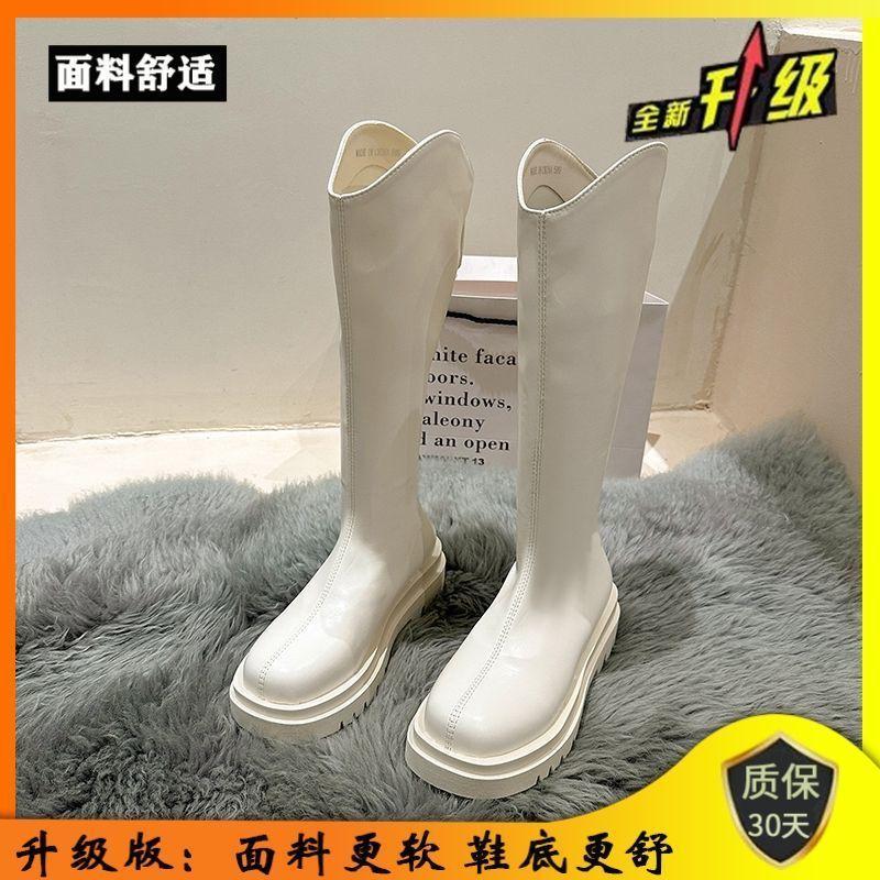 Boots Women's Knight Boots 2025 New Elastic Skinny Boots Thick-soled High Boots Small Men But Knee Long Boots