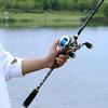 Fishing Rod Reel Combo 24 Ton Carbon 4 Piece Casting Rod and Baitcasting Reel Lure Bass Fishing Sets