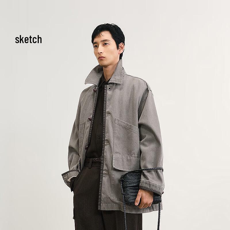 

CROQUIS Men s 2025 Spring Long Sleeve Denim Jacket L