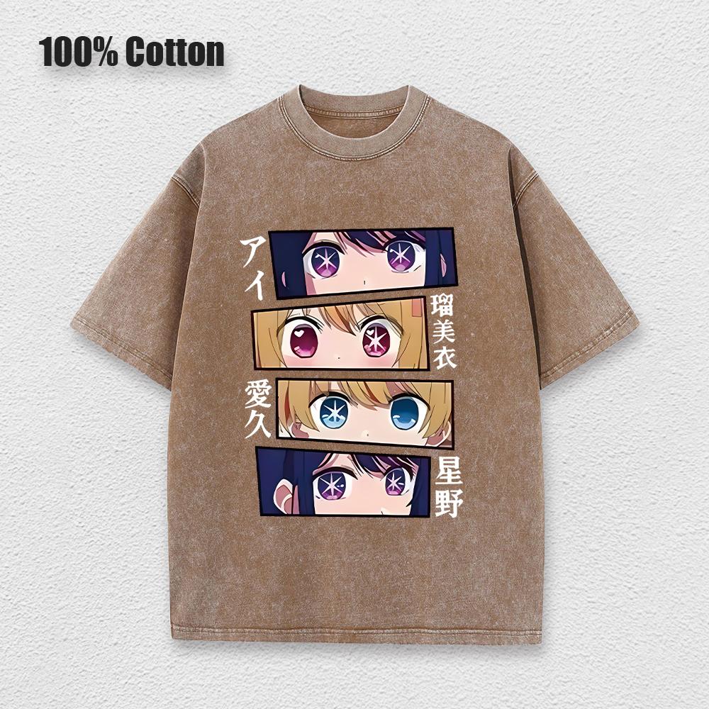 Acid Tshirt Kawaii Oshi No Ko Anime Ai Hoshino Cosplay Tshirt Hot Cartoon Fans Otaku TShirt Casual Solid Cotton Unisex Tee