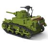 World War Bison Series Self-Propelled Gun M3A1 Main Battle Tank Military Series Tank Building Blocks Bricks Model Set Toys