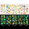 5-100PCS Glow in The Dark Animal Tattoo Stickers Waterproof Temporary Body Face Art for Kids Party Favors Festival Events