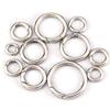 2 Stück/1 Stück Edelstahl Schlüsselanhänger Federstege für Schlüsselbund Schlüsselhalter Poliert Öffnungsfähig Runder Ring Karabiner Schmuck DIY