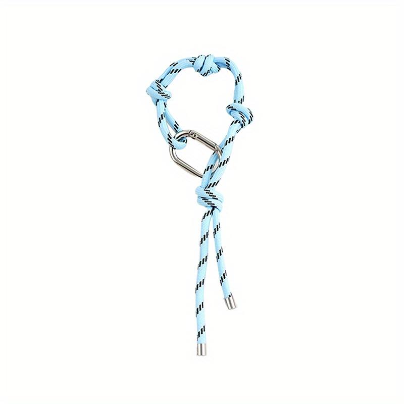 Fashion Nylon Handmade Rope Couple Style Hand and Feet Chian Vintage Keychain Bag Pendant Decoration with Free Key Buckle