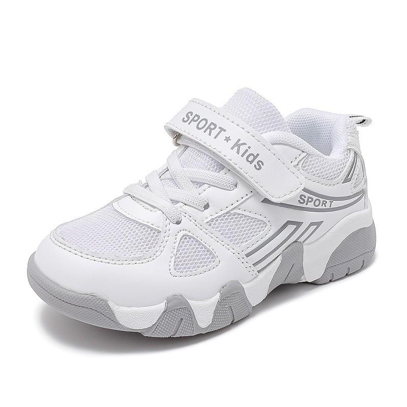 Kids Mesh Sneakers Breathable School White Shoes Boys Girls Size 28-40