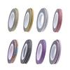 Brand New 14 Colors Glitter Striping Line Tape Sticker Set Art Decorations For Polish Gel 1/2/3mm